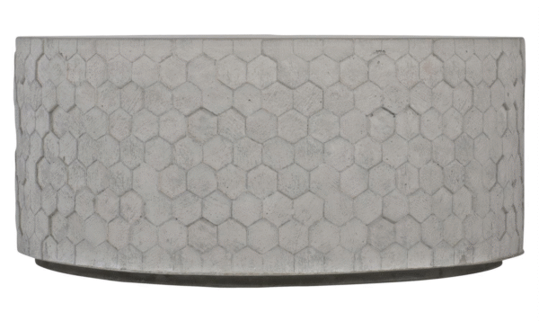 Bernhardt Athena Round Gray Cast Concrete Cocktail Table - Image 3