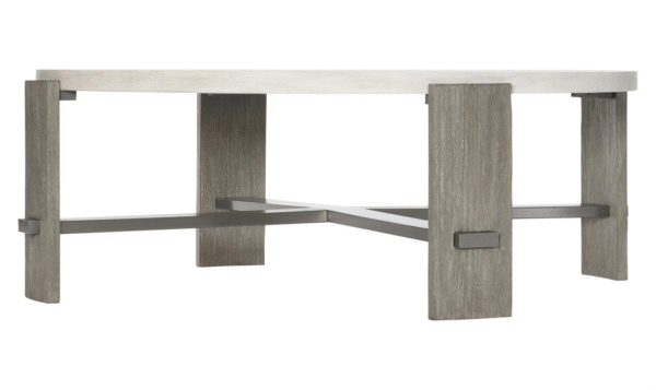 Bernhardt Foundations Cocktail Table With Adjustable Glides - Image 6
