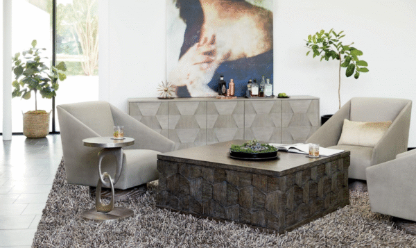 Bernhardt Linea Wooden Contemporary Cocktail Table with Pedestal Base - Image 2