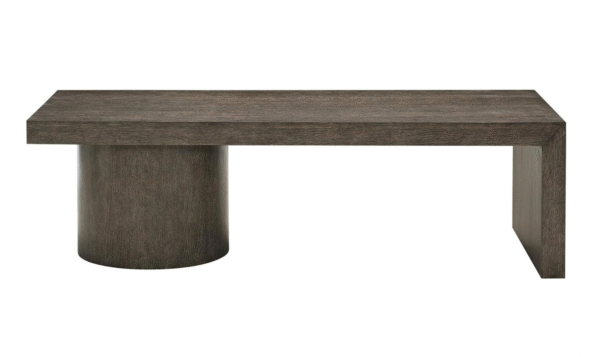 Bernhardt Linea Wooden Contemporary Cocktail Table with Pedestal Base - Image 8