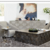 Bernhardt Linea Wooden Contemporary Cocktail Table with Pedestal Base