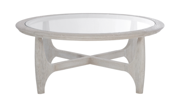 Bernhardt Minetta Round Glass Cocktail Table - Image 4