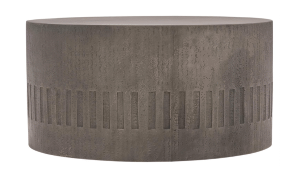 Bernhardt Miramar Round Concrete Cocktail Table with Adjustable Glides - Image 4