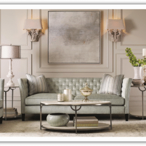 Bernhardt Morello Oval Marble Cocktail Table with Adjustable Glides