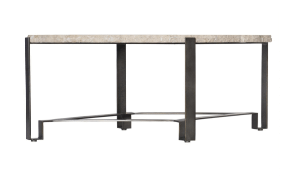 Bernhardt Sayers White Travertine Oval Stone Top Cocktail Table - Image 6