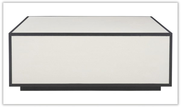Bernhardt Silhouette Contemporary Square Wooden Cocktail Table in White - Image 3