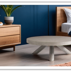 Bernhardt Harmon Round Cocktail Table in Gris Finish