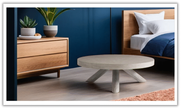 Bernhardt Harmon Round Cocktail Table in Gris Finish