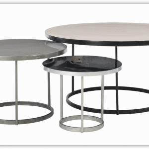 Bernhardt Bonfield Cast Aluminum Cocktail Table in Round Shape
