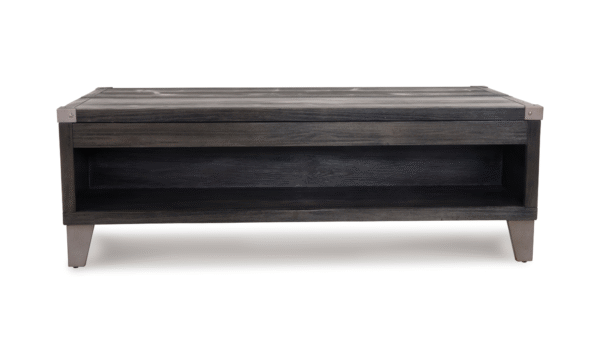 Modern Heritage Todoe Lift Top Cocktail Table in Dark Gray - Image 8