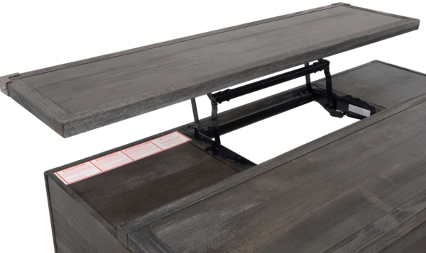 Modern Heritage Todoe Lift Top Cocktail Table in Dark Gray - Image 17