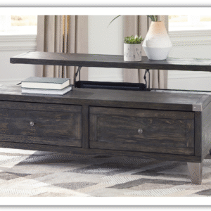 Modern Heritage Todoe Lift Top Cocktail Table in Dark Gray