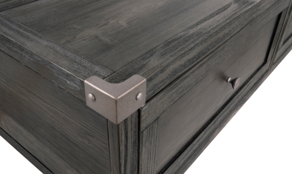 Modern Heritage Todoe Lift Top Cocktail Table in Dark Gray - Image 9