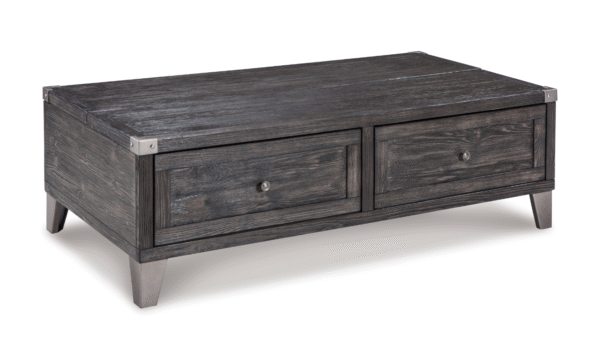 Modern Heritage Todoe Lift Top Cocktail Table in Dark Gray - Image 10