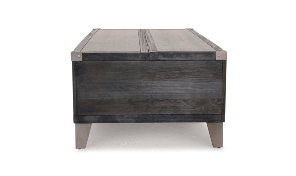 Modern Heritage Todoe Lift Top Cocktail Table in Dark Gray - Image 12