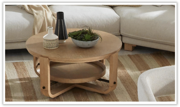 Escape Round Cocktail Table With Shelf - Image 2