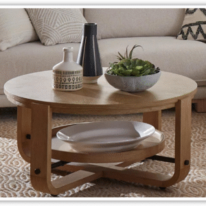 Escape Round Cocktail Table With Shelf