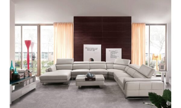 ESF Furniture Astrea Rectangular Coffee Table in Light Gray