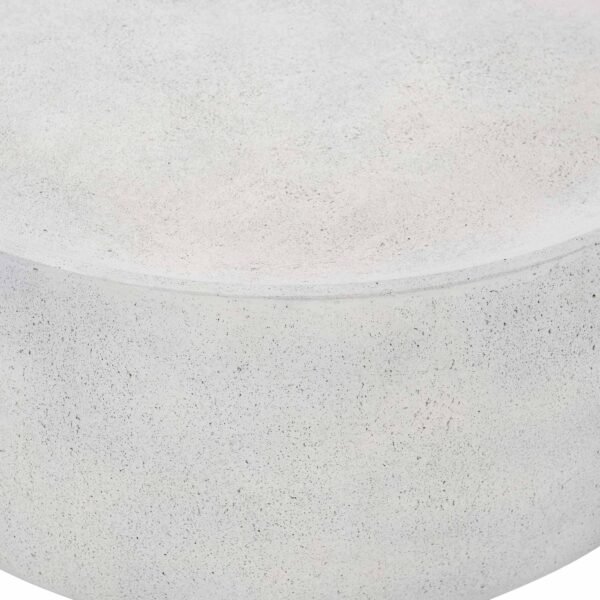 Bernhardt Sayle Round Cast Grey Concrete Cocktail Table - Image 3