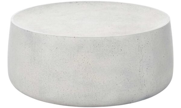 Bernhardt Sayle Round Cast Grey Concrete Cocktail Table