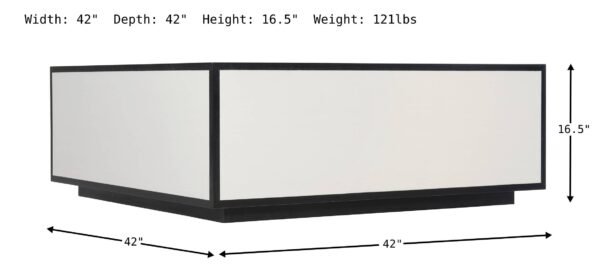 Bernhardt Silhouette Contemporary Square Wooden Cocktail Table in White - Image 6